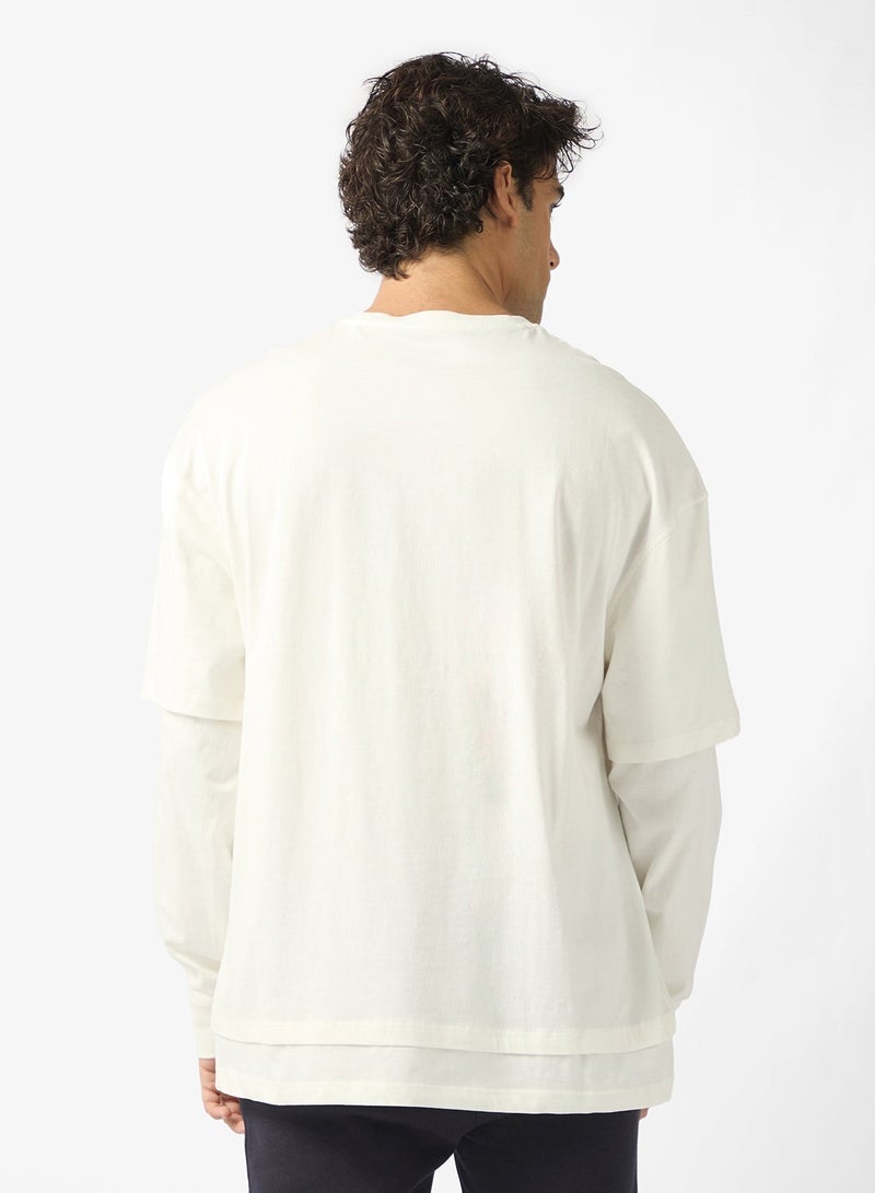 GUESS Nicco Crew Neck Long Sleeve T-Shirt - Image 2